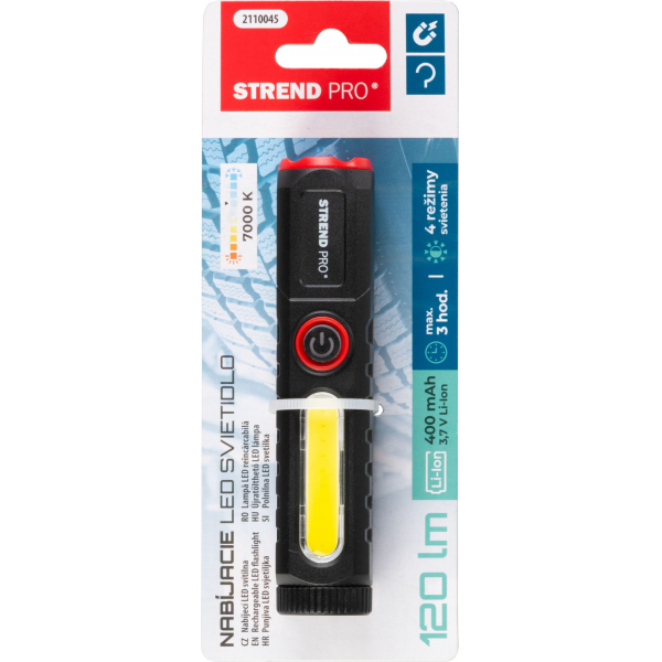 SVJETILJKA BATERIJSKA COB  LED 120lm USB 35*35*132mm (10kom)