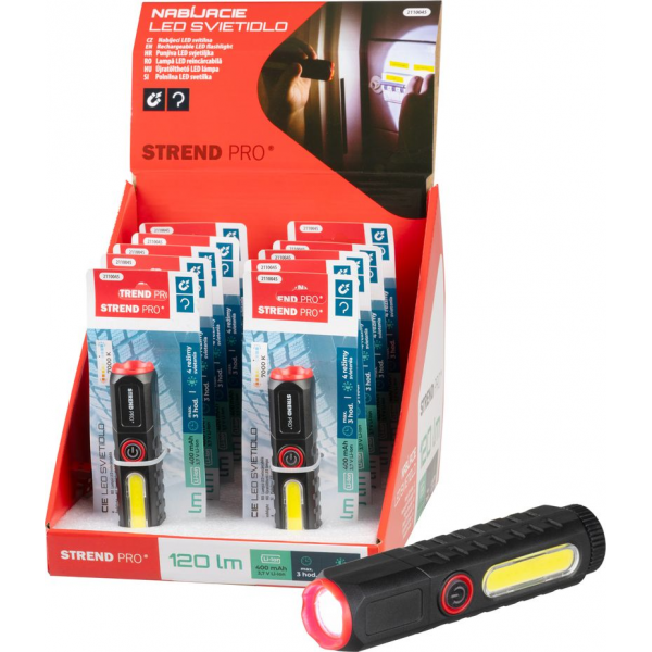 SVJETILJKA BATERIJSKA COB  LED 120lm USB 35*35*132mm (10kom)