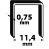 MUNICIJA ZA KLAMERICU 11,4*0,75*10mm  1000KOM ABR.