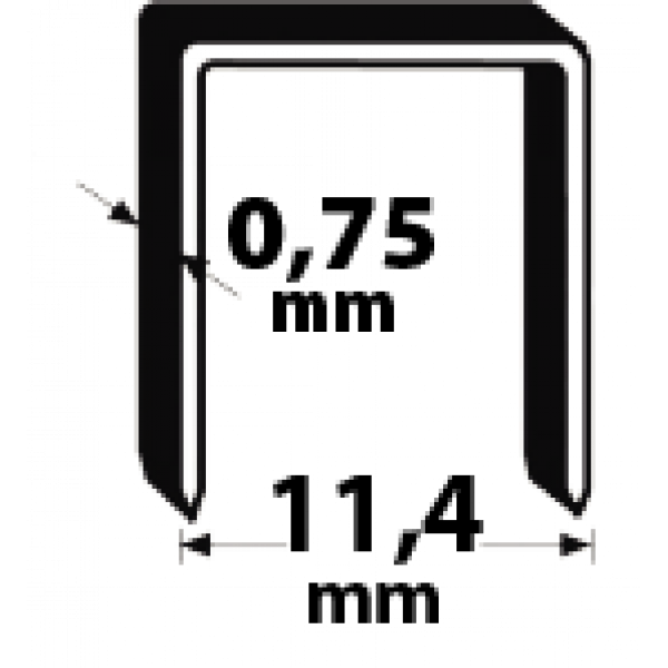 MUNICIJA ZA KLAMERICU 11,4*0,75*10mm  1000KOM ABR.